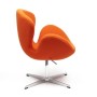 Дизайнерское кресло SWAN CHAIR оранжевый, кашемир - 2
