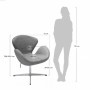 Дизайнерское кресло SWAN CHAIR оранжевый, кашемир - 4