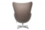 Дизайнерское кресло EGG CHAIR бледно-коричневый матовый с эффектом состаренная кожа - 3