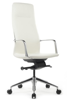 Кресло для руководителя Riva Design Chair Plaza FK004-A13 белая кожа