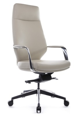 Кресло для руководителя Riva Design Chair Alonzo А1711 светло-серая кожа