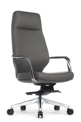 Кресло для руководителя Riva Design Alonzo А1711 серая кожа