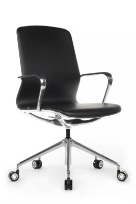 Кресло для персонала Riva Design Bond FK007-B11-P черная экокожа