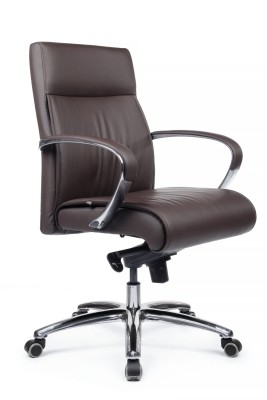 Кресло для персонала Riva Design Gaston-M 9264 коричневая кожа