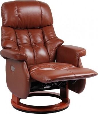 Релакс кресло RECLAINERS LUX ELECTRO S16099RWB+кожа-т.коричн 